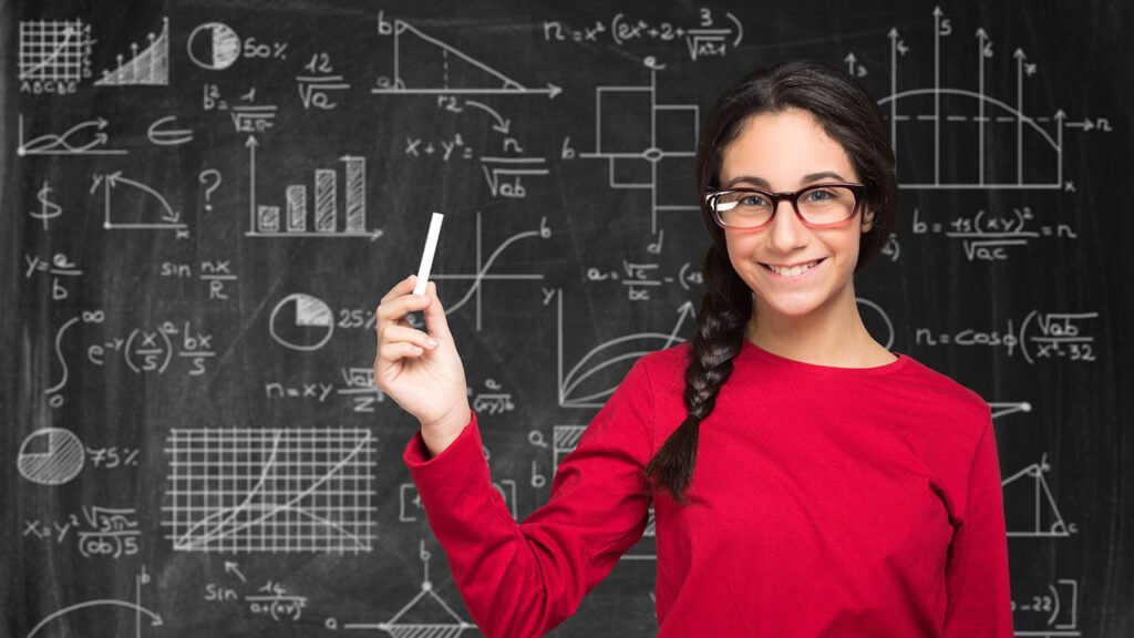 Student solving GCSE Mathematics problems to build logical thinking through personalised online learning.